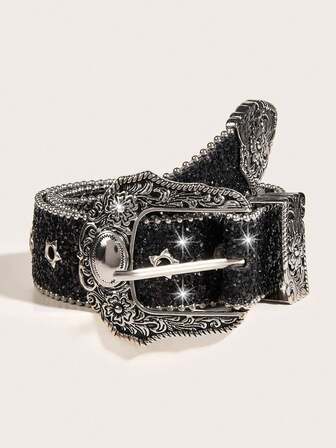 1pc Women's Western Style Dopamine Y2K Star Eyes Decor Waist Belt, Suitable For Daily Wear Summer, School Fall, Autumn, Halloween