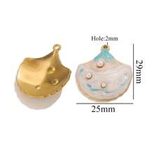 1/3 Stücke 304 Edelstahl modischer und einfacher Emaille Tropföl Seestern Muschel Anhänger DIY Halskette Ohrringe Schmuckzubehör für den täglichen Gebrauch und als Geschenk