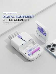 11-In-1 Cleaning Kit, Includes Screen Cleaning Spray, Microfiber Cloth, Hidden Brush, Key Extractor, Detachable USB Drive, Pen Tip Cleaner, Phone Holder, Density Brush, Laptop Screen & Keyboard Cleaning Set, Electronics Screen Cleaning Tool, Camera Lens/Phone Multi-Function Cleaning Brush - Multicolor - View 1