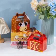 8 Stücke/16 Stücke/24 Stücke Bauernhof-Tier Party Geschenkboxen, Landhausstil Party Süßigkeiten Geschenkboxen für Geburtstagsparty Dekorationen, 8 Valentinstag Designs