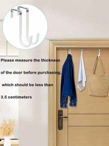 1/3pcs No-Drill Door Back Hooks, Kitchen Organizer Racks, Coat Hanger, Storage Shelf, S-Shaped Hooks