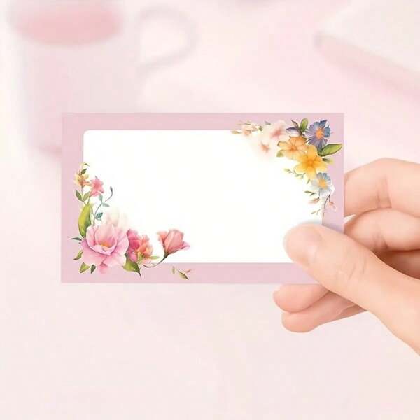 25/50 Pcs Floral Cards, Blank Cards, Thank You Cards, Greeting Cards, Memo Cards, Writing/Mailing Cards, Small Business Supplies, Gift Cards, Birthday, Tags, Holidays, Weddings, Parties - Unique Designs School Supplies,Back To School