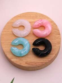 Colorful Resin Clip-On Earrings Set – 8Pcs Fun & Styles,No - Piercing Needed