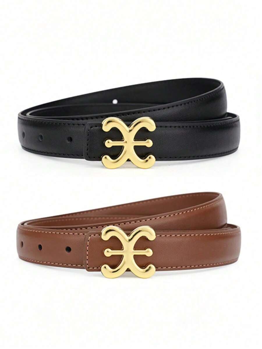 1/2 pièces Ceinture de travail à la mode polyvalente pour dames. Nouvelle version haut de gamme 2025 de pantalon de costume noir avec version coréenne