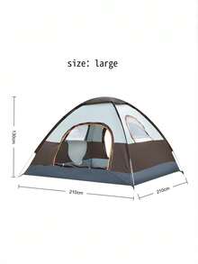 Carpa de campamento automática e instantánea con doble puerta y ventanas, carpa ovalada de alta calidad a prueba de mosquitos y rayos UV para campamento familiar, senderismo y viajes vacacionales - Colores surtidos, refugio al aire libre | Carpa de camping con ventanas | Diseño de carpa espacioso, carpas para acampada - Multicolor - Ver 10