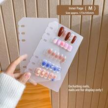 Portfólio de Arte de Unhas Transparente, Álbum de Exibição de Design de Unhas, Organizador de Unhas Postiças, Livro de Armazenamento de Unhas, Tamanho A5/A6
