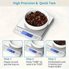 Mini Scale, Precise Electronic Digital Jewelry Weighing Machine, Multifunctional High-Definition LCD Display Electronic Scale, Stainless Steel Mini Size Food Scale, Portable Pocket Scale, Portable Scale - The Perfect Gift Choice For All Scenarios - White - View 5