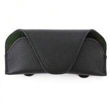 [4 Colors Available] High-End Leather Car Sun Visor Mounted Magnetic Eyeglasses Storage Box, Convenient In-Car Installation