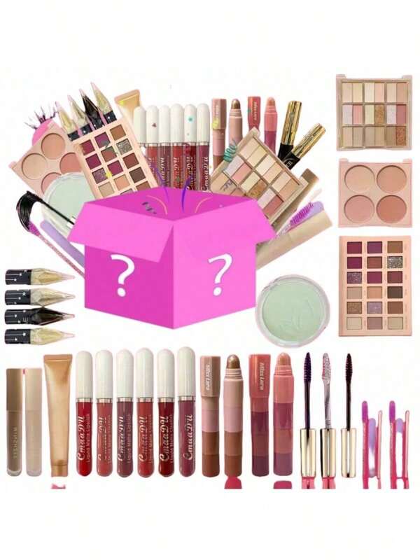 Random Mystery Boxes, Surprise Gift Blind Boxes, Cosmetic Blind Boxes. Inside Is A Variety Of High-End Brands Of Skincare, Deep Moisturizer, Sunscreen, Lipstick, Foundation And Other Kinds Of Makeup High-End Products! Randomly Send One Of Them, It Is The Best Choice To Send To Friends, Lovers, Girlfriends, And Give A Different Shopping Experience!