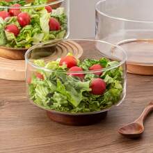 1 pezzo Stoviglie in vetro trasparente B, Stoffa in bicchiere, Stile nordico B Sala , Insalata con yogurt alla frutta e dessert B, Per casa, cucina, Ristoro, Accessori per stoviglie
