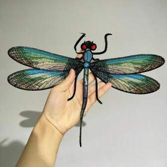 1 pieza Parche bordado con libélula verde hidrosoluble, decoración de ropa y bolsos