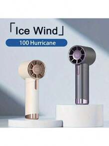 Portable Handheld Fan, 100 Speeds Adjustable Turbo Mini Fan, 1800mAh Battery Rechargeable Personal Fan With Metal Body, LCD Digital Display, Gift For Women Men Travel/Camping/Outdoors