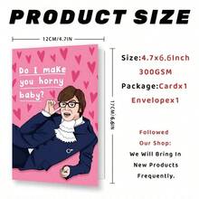 1 pieza Tarjeta divertida y juguetona para el Día de San Valentín para él o ella - Regalo humorístico para aniversario o cumpleaños con un mensaje juguetón, perfecto para esposo, novio, esposa, novia - Incluye sobre rojo