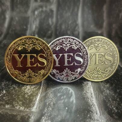 Yes/No Decision Making Coin - A Fun & Exciting Plated Coin Souvenir