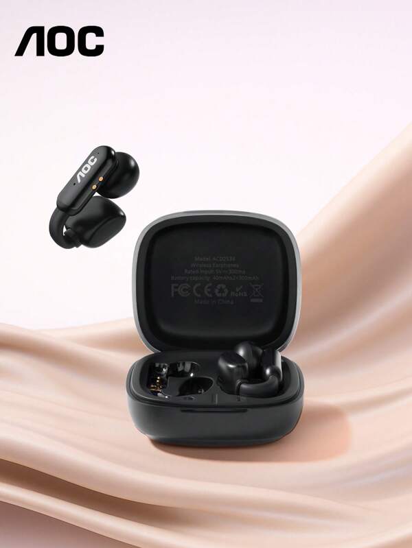 AOC AOC Bluetooth Wireless Earbuds Clip-On Ear Bluetooth Headphones Heavy Bass HiFi Stereo Headphones For Students And Office Work, Sports And Leisure Headphones, Best Creative Gifts For Holidays