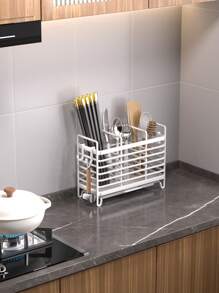 1 Pc Basic Kitchen Storage Rack, Decorative Kitchen Utensils, Kitchen Scissors Kitchen Chopsticks Holder, Multifunctional Storage Rack, Kitchen Chopsticks And Cutlery Storage Drain Rack, Kitchen Accessories