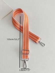 1pc Bohemian Style Orange Corrugated Bag Straps Extended Straps And Comfortable Straps Crossbody Bag Strap Bag Accessories Silver Women's Bag Replacement Strap Cute And Sweet Women's Shoulder Strap Back To School Supplies
