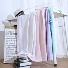 Short Sleeve Sleepwear Robe For Men And Women, Solid Color, Spring/Autumn Home Bathrobe - Multicolor - View 5