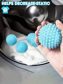 1pc/5pcs/10pcs/1set Laundry Dryer Balls - Anti-Wrinkle, Stain Removal, Anti-Static, Antibacterial, Suitable For Moisture Absorption Drying, Anti-Pilling, Specialized For Certain Fabrics, No Power Needed, Reusable, Washing Machine Lint Remover