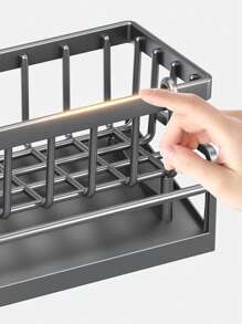 wuyun Portasponge per lavandino in plastica, lavello da cucina autosvuotante, organizer per spugne da piatti con rastrelliera rimovibile per panni, portaspazzola e dispenser per sapone da bagno, rastrelliera di drenaggio in plastica
