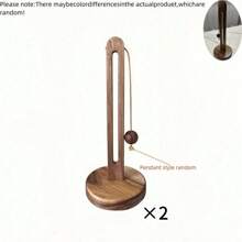 1pc Wooden Vertical Paper Towel Holder, Tissue Paper Roll Rack, Home Kitchen & Bathroom Paper Towel Storage Organizer
