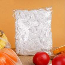 198 Pieces Of Disposable Plastic Packaging - Stretchable Cling Film, Suitable For Bowls, Plates, Fruits, And Vegetables, Dustproof Freshness Cover - 白色 - 查看 5