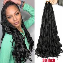 1 Pack French Curl Braiding Hair 12 Inch Pre Stretched Bouncy Curly Hair Easy Braid Crochet Hair Wavy Texture Synthetic Hair Extensions For 50g/Pack
