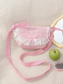 1 Túi đựng đồ đa năng viền ren họa tiết hoa cho bé gái, Túi đeo chéo thời trang cho bé gái, Dây đeo vai có thể điều chỉnh, Túi đeo vai tối giản thời trang, Ví nhỏ đa năng dung tích lớn, Phong cách đường phố thời trang Châu Âu và Mỹ, Thích hợp cho các bữa tiệc, đi làm, mua sắm, nghỉ dưỡng - Nhiều màu - Xem 17