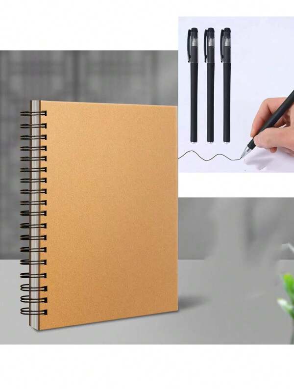 دفتر ملاحظات مسطر مقاس A5 مجلد بشكل حلزوني، دفتر رسم سفر فارغ، 60 ورقة/ 120 صفحة ملونة، مناسب للمكتب والأعمال
