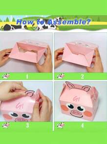 24 pièces Sacs-cadeaux thème animaux de ferme, boîtes-cadeaux créatives thème animaux, emballage en papier réutilisable, convient pour les cadeaux de fête, anniversaires, Noël, décorations de mariage, adapté aux fêtes d'anniversaire et célébrations