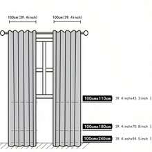 2pc European-Style Embroidered Semi-Transparent Plant Pattern Lace Window Screen Curtain, Home Decoration - White - View 4