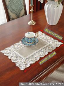 1 قطعة قماش مخمل بوليستر 100% مطرز بتطريز ثلاثي الأبعاد ناعم، شريط طاولة أنيق لديكور المنزل، المطبخ، طاولة الطعام، الخزانة، طاولة القهوة، حامل التلفاز، أطباق الطعام، المناسبات العائلية، الأعراس، حفلات الفيلا، هدايا، للاستخدام الداخلي والخارجي، التخييم، مناسب لجميع المواسم، متوفر بأحجام متعددة