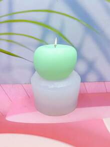 1 pieza Molde de silicona con forma de manzana para hacer velas/yeso, decoración del hogar - Blanco - Ver 3