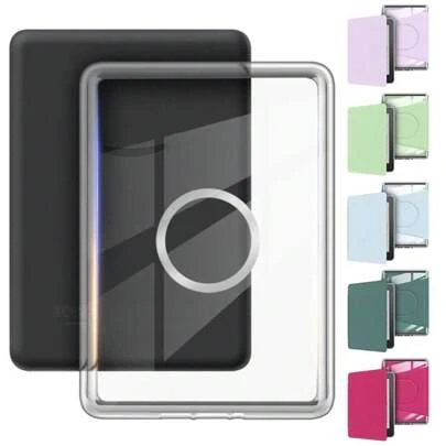 For Kindle Paperwhite 12th Gen 2024 7 Inch E-Reader Case Magnetic Cover Acrylic Protective Shell Auto Wake/Sleep 360 Rotation Detachable