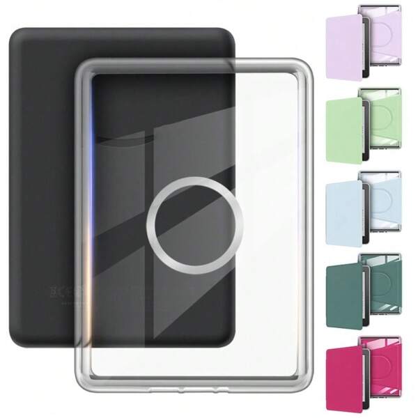 For Kindle Paperwhite 12th Gen 2024 7 Inch E-Reader Case Magnetic Cover Acrylic Protective Shell Auto Wake/Sleep 360 Rotation Detachable