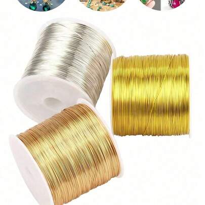 Flexible & Transparent Nylon Bead Rope,Beading Wire,DIY Bead Threading Lead, Handmade Hairpin Winding Wire, Jewelry Weaving, Shaping, Flower Wrapping Wire,For DIY Necklace, Bracelet, Earrings, Jewelry Making, Gift Wrapping, Garden Craft Supplies