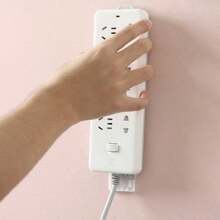 Power Strip Holder, Household Sticker, Wall-Mounted Storage, Seamless Row Plug-In, Non-Punching Plug-In Board Socket, Wall-Mounted Paste Type
