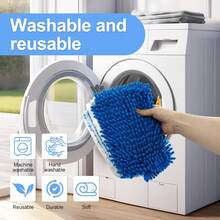 O-Cedar Dual-Action Mop Head Refills 3-Pack - Microfiber & Chenille Double Sided Design - Machine Washable & Reusable - Perfect Fit For Flip Mop Systems - 4 - 查看 6