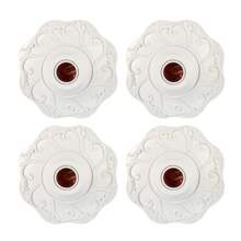 CILIA 1/2/4pcs,Lamp Bulb Socket, E26/E27 ,Screw Light Shade,Textured Roundness Petal Embossed Ceiling Bulb Fixing Holder, For Home