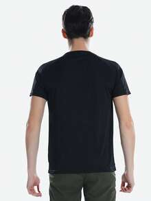 TECTOP 男式速干轻便短袖跑步 T 恤，运动健身高性能运动服，随机徽标发货