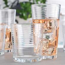 Glaver's Drinking Glasses Set Of 12. Everyday Drinking Glasses. Mixed Drinkware Sets 6-17 Oz Tall Kitchen Glass Cups, And 6-13 Oz Rocks Glasses. Ribbed Glassware Sets For Cocktail Beer Juice Water. - Set of 12 - View 5