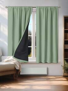 1 件遮光隔热窗帘布 - 99% 抗紫外线涤纶，杆袋悬挂，不可漂白平纹，卧室艺术主题，涂层遮光隔热，降噪 - 非常适合卧室、农舍和学校深度睡眠（面料重量 100 克）