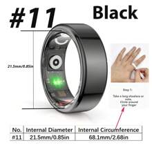 Anelli intelligenti per uomo e donna, per il fitness, con monitoraggio del battito cardiaco, del sonno, contapassi, calorie, impermeabili, tracker fitness per e Android