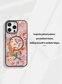 Funda de teléfono de diseño reciente, carga inalámbrica magnética de 360°, marco de silicona suave, placa acrílica transparente, patrones de pintura exquisitos. Esta funda de teléfono es de alta definición, alta transparencia, no se amarillea, a prueba de caídas y golpes, adecuada para 11, 12, 13, 14, 15, 16, 16 PROMAX, 15 PROMAX, 14 PROMAX, 14/15 plus, 12 PRO, 13 PRO, 14 PRO, 15 PRO, 16 PRO, 16 plus