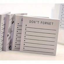 1 Pack Of Sticky Notes, Don't Forget To Use For Planning, Reminder, And Study, Self-Adhesive Memo, Suitable For Home And Office Use, 3X 3inch Lined Notebook