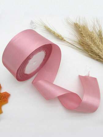 1 pezzo Nastro di seta da 22m/72ft per artigianato fai-da-te, decorazioni per matrimoni, composizioni floreali, decorazioni per scatole di dolci, decorazione per auto, nastro intrecciato rosso, larghezze variabili da 0,6cm a 1cm a 4cm, adatto per la Festa della Mamma e la Laurea