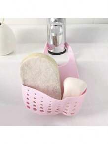 1 Pc Adjustable Kitchen Sink Dish Drying Rack Hanging Bag, Random Color