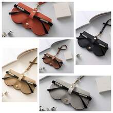 1 قطعة، 3 قطع،5 قطع علب نظارات مطرزة بأناقة، حقيبة تخزين نظارات الشمس جلدية بوليوريثان معلقة بشكل جميل، حافظة نظارات قابلة للنقل في السفر، خيار مثالي للهدايا