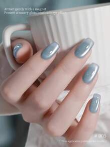RS NAIL RSNAIL Esmalte de uñas en gel de ojos de gato con cristales efecto gota de rocío, 6 colores pastel de cristal de hielo para uñas de verano con brillo, purpurina, efecto holográfico y reflectante. Pegamento para uñas magnético que requiere curado LED/UV. Regalo para mujeres para salón de belleza y manualidades de arte de uñas en casa.