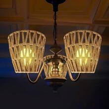 8 Pcs Small Rattan Bell Lamp Shade 5.9 X 5.7 Inch Handwoven Wicker Chandelier Barrel Shades Boho Replacement Shades For Pendant, Table, Floor, And Sconce Lamps (Fitter 1.57") - 8 件 - 查看 6